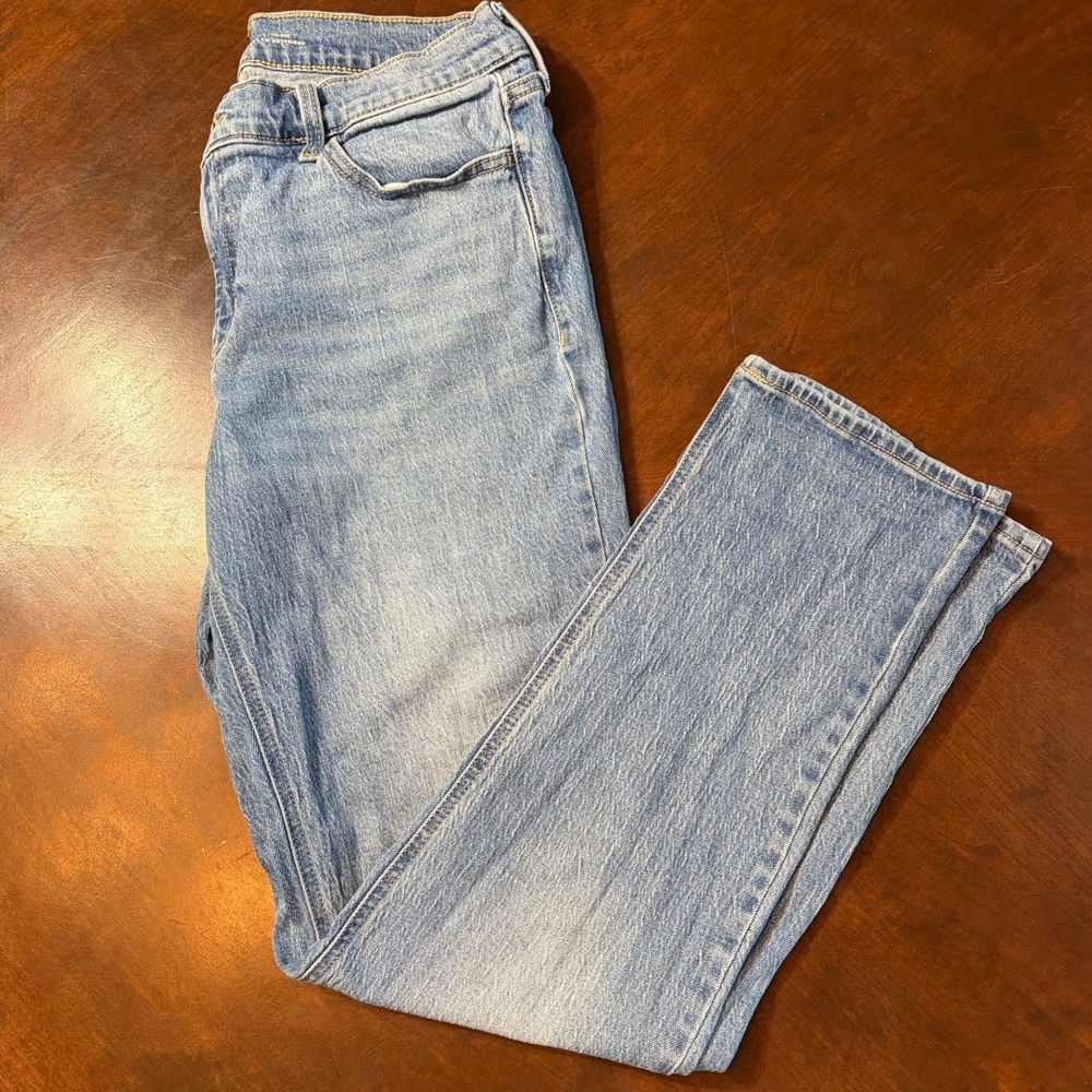 Old Navy Mid Rise Boyfriend Jeans Light Wash  Denim Womens 10 29 Inseam